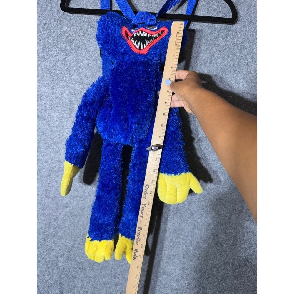 Poppy Playtime Huggy Wuggy Blue Plush Backpack Novelty Monster Bag 20 Inch